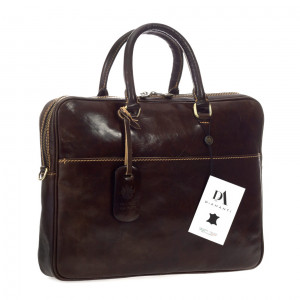 Servieta din piele naturala laptop 14" DiAmanti Matteo Testa di Moro